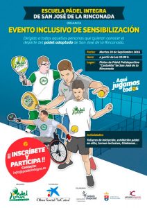 Evento de sensibilización Pádel integra en La Rinconada
